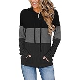 Bosmeer Hoodies for Women Casual Long Sleeve Drawstring Loose Fit Pullover Sweaters Tops for Women Trendy 2025 Fall Fashion