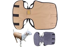 BIJIBIBOG 2 Pcs of Sheep and Goat Blanket -Basic Lamb Blanket Coat for Goat - Keep Goat Warm, Soft Lamb Goat Blankets Warm Clothes (Brown 2pcs)