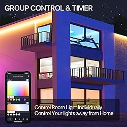 MELEGAN 2Pcs RGB Smart Ceiling Light, Super Slim