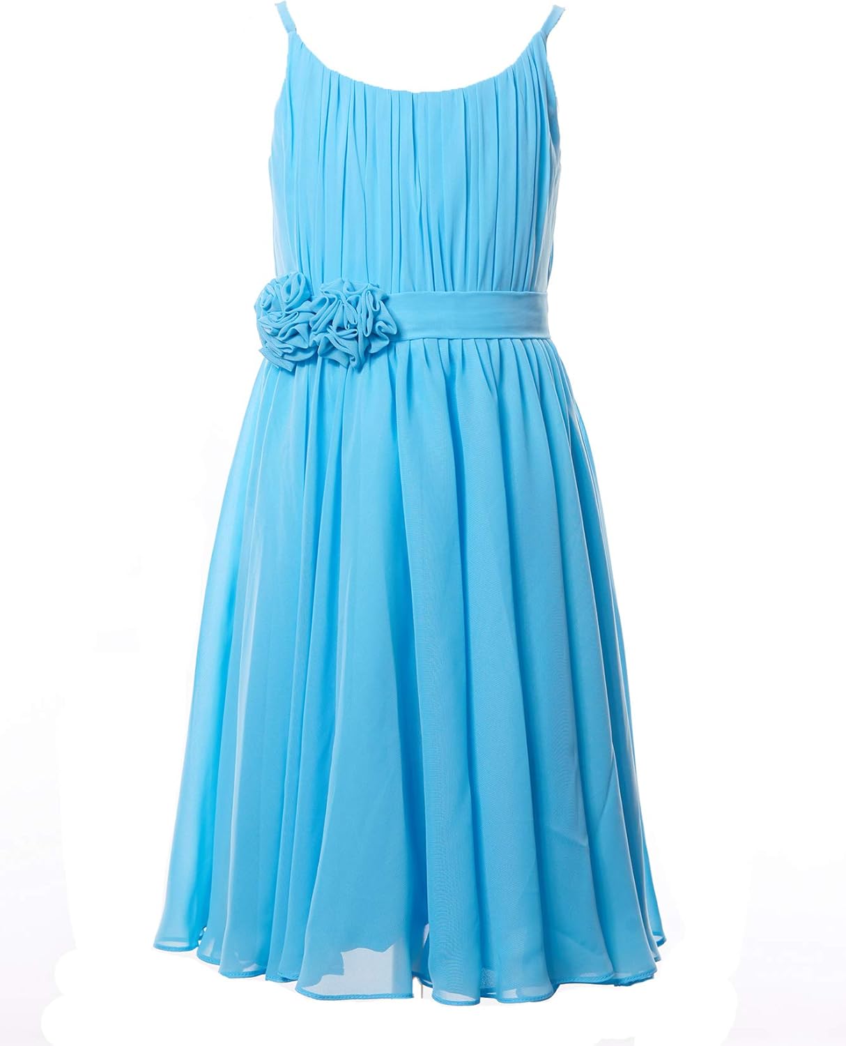 girls blue flower girl dress