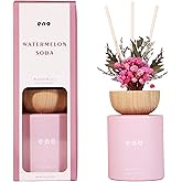 SoxComfy Reed Diffuser Set with Really Dried Flowers, Essential Oils Scented Diffuser with Sticks, Air Fresheners Home Fragrance for Bathroom Shelf Decor & Gift, 5.1oz / 150ml