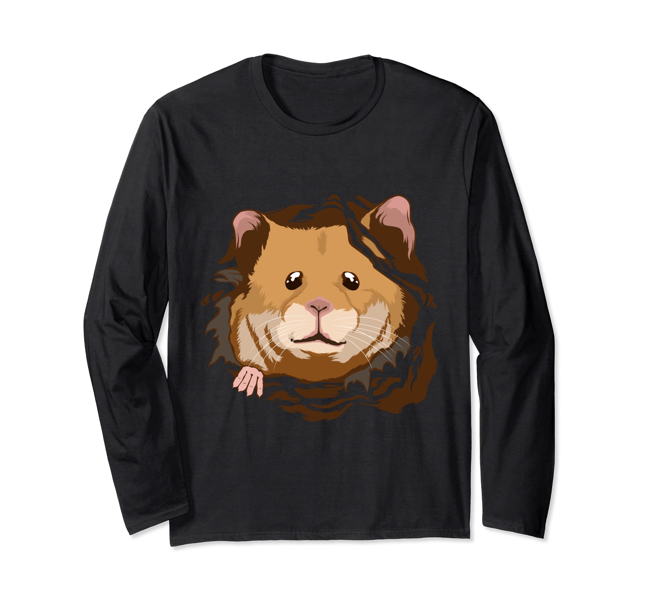 Hamster Torn Clothes Ripped Ragged Hammy Outfit Hamster Long Sleeve T-Shirt