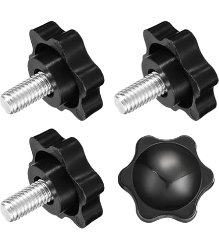 6 Pcs Boutons De Serrage En Étoile, M6X35mm Filetage Mâle