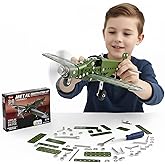 ROHSCE STEM Metal Airplane Building Kits for Kids Ages 8-16, 258 Pieces DIY Mechanical Engineering Construction Toys, Large Model Aircraft Project for Boys & Girls, Educational Science Plane Gift