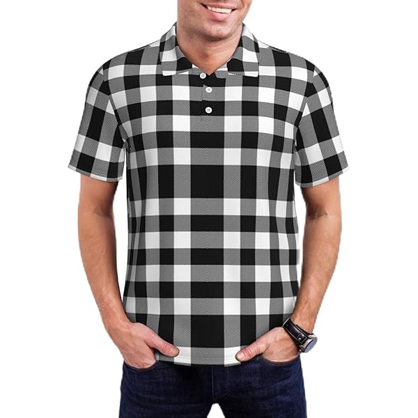 トップス NAMACHEKO Check-Pattern Polo Shirt 61h6jsou1RL._AC_UY1000_.jpg