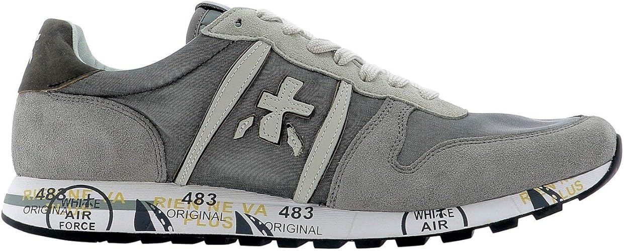 Amazon Premiata ラグジュアリーファッション メンズ Eric5026 グレー セーム 運動靴 秋冬 Premiata シューズ バッグ