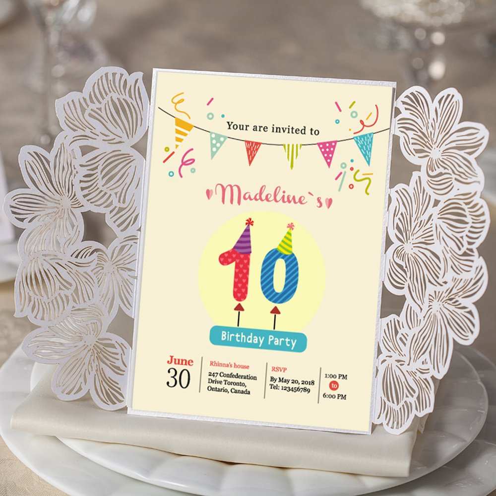 Amazon Com Children Birthday Invitation Invite Cards For Birthday