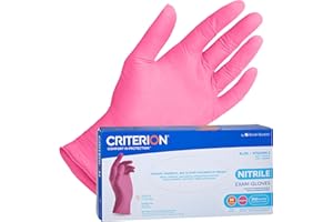 Henry Schein Criterion Nitrile Exam Gloves, Magenta Pink, 200/Box, Latex-Free, Powder-Free, Soothing Formula with Vitamin E
