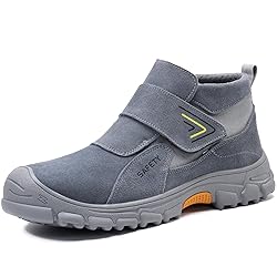 GLANOUDUN Welding Work Boots for Men Slip on Work