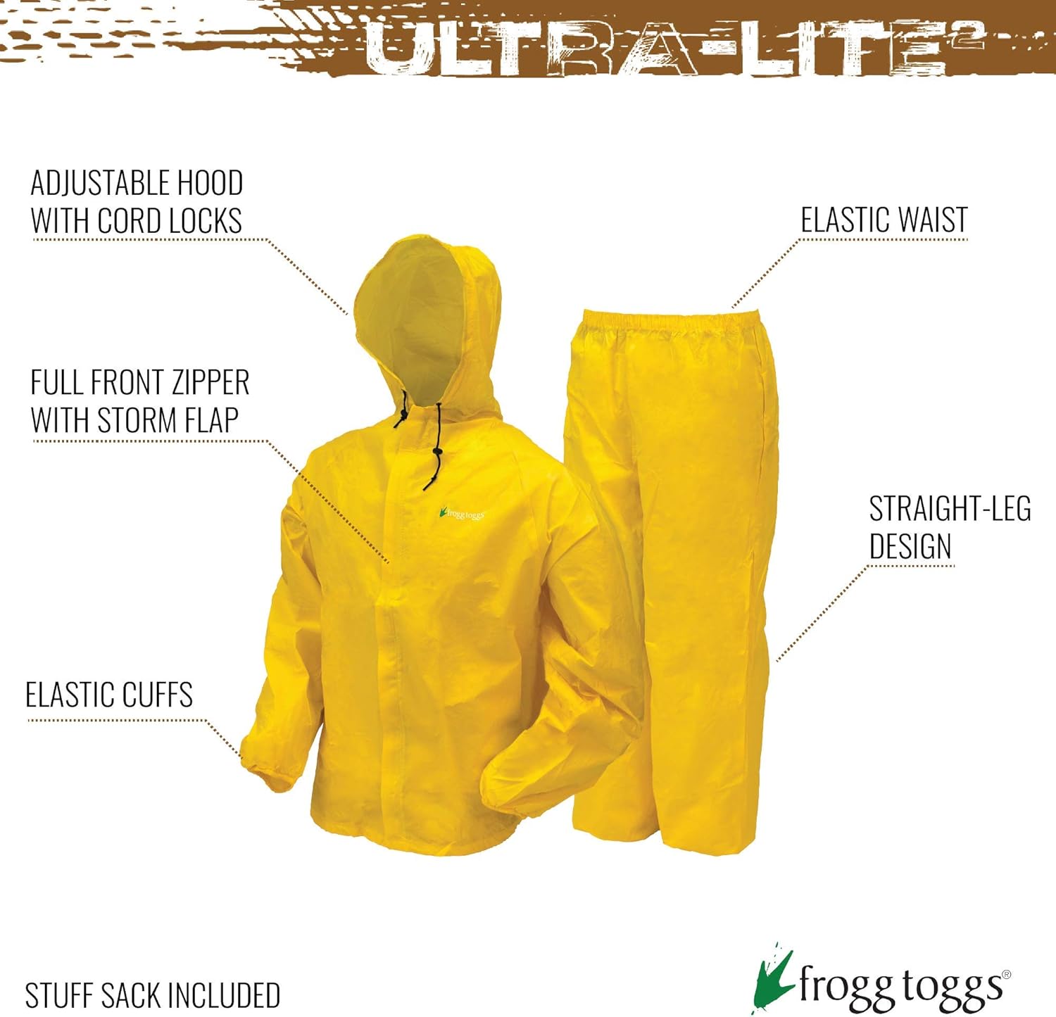 FROGG TOGGS Ultra-Lite2 Waterproof Breathable Protective Rain Suit: Clothing