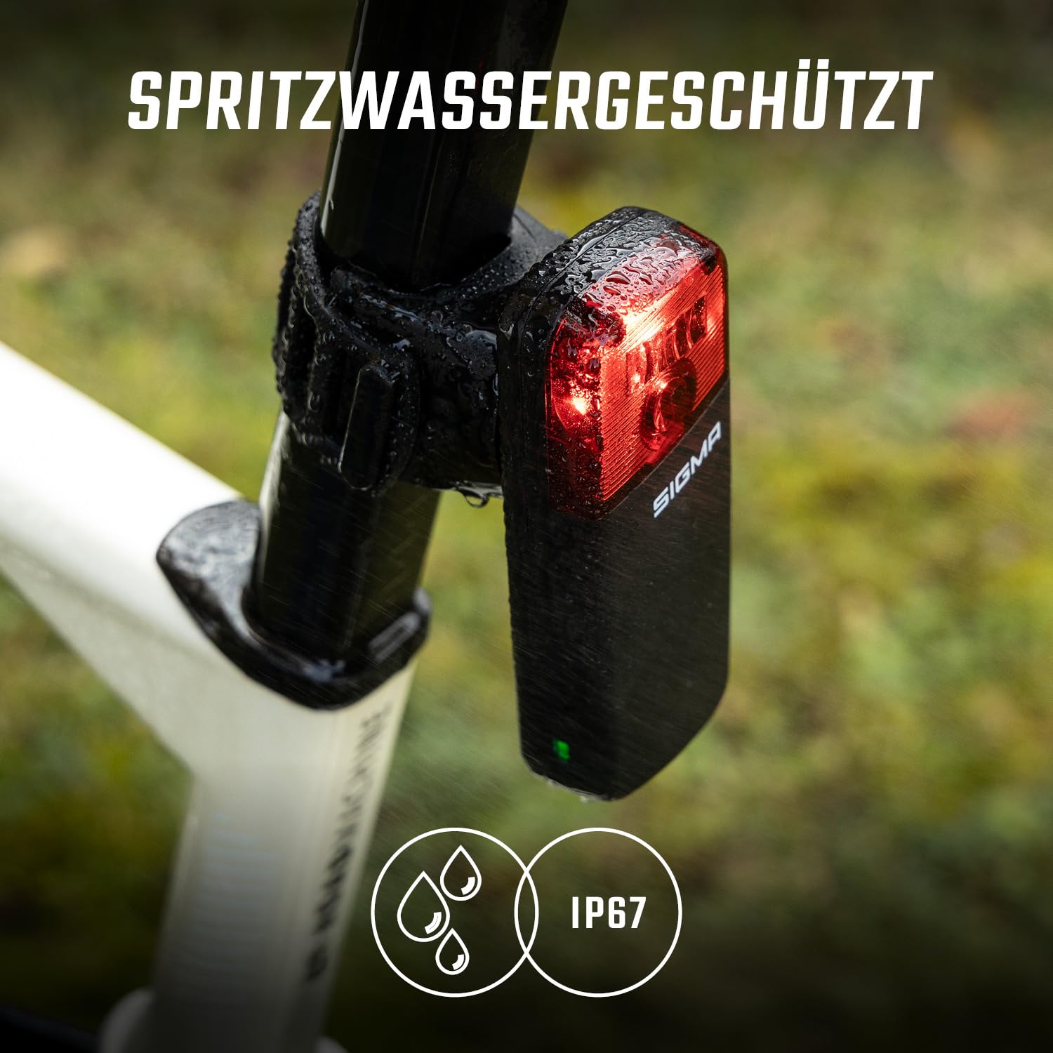 SIGMA RECO 80 LINK | Radar-Rücklicht mit LED-Bremslicht und Notbremslicht-Funktion fürs Fahrrad | Radar inkl. StVZO konforme Rückleuchte | LINK Funktion mit der Aura 100 | wiederaufladbar via USB-C 2