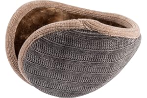 Surblue Unisex Warm Knit Earmuffs Cashmere Winter Pure Color Outdoor Fur Earwarmer