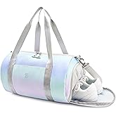 STELLE Dance Bag for Girls Ballet Bag Gifts for Girls Waterproof Sports Gymnastics Bag with Shoe Compartment Cheer Duffle Bag(LM1,F)