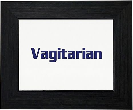 Amazon Vagitarian シンプルなフォント陽気なメッセージフレームプリントポスター壁またはデスクマウントオプション アートフレーム ポスター オンライン通販
