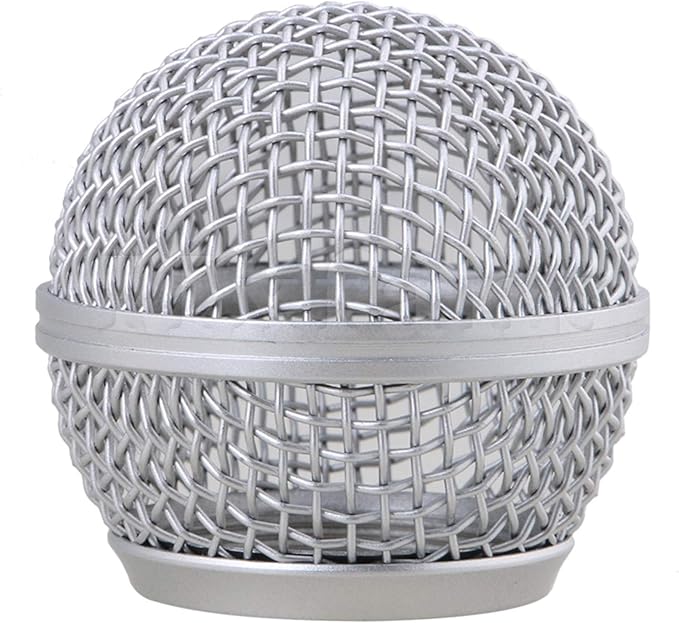 Amazon Bstinay マイク メッシュグリル ボールヘッド Sm58マイク用 クロムカラー マイクプリアンプ 楽器