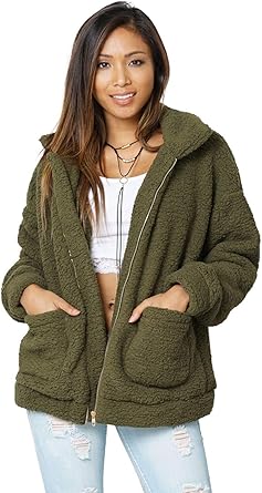 fuzzy fleece zip up