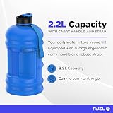 Fuel24 Jug 2.2L Water Bottle Flex Material Leakproof Pop or Straw Cap view 4