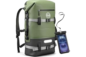 STOVER 5/10/25/30/40/55L Waterproof Dry Bag- Roll-Top Backpack w/Phone Case- Kayaking, Hiking, Camping, Boating- Men/Women