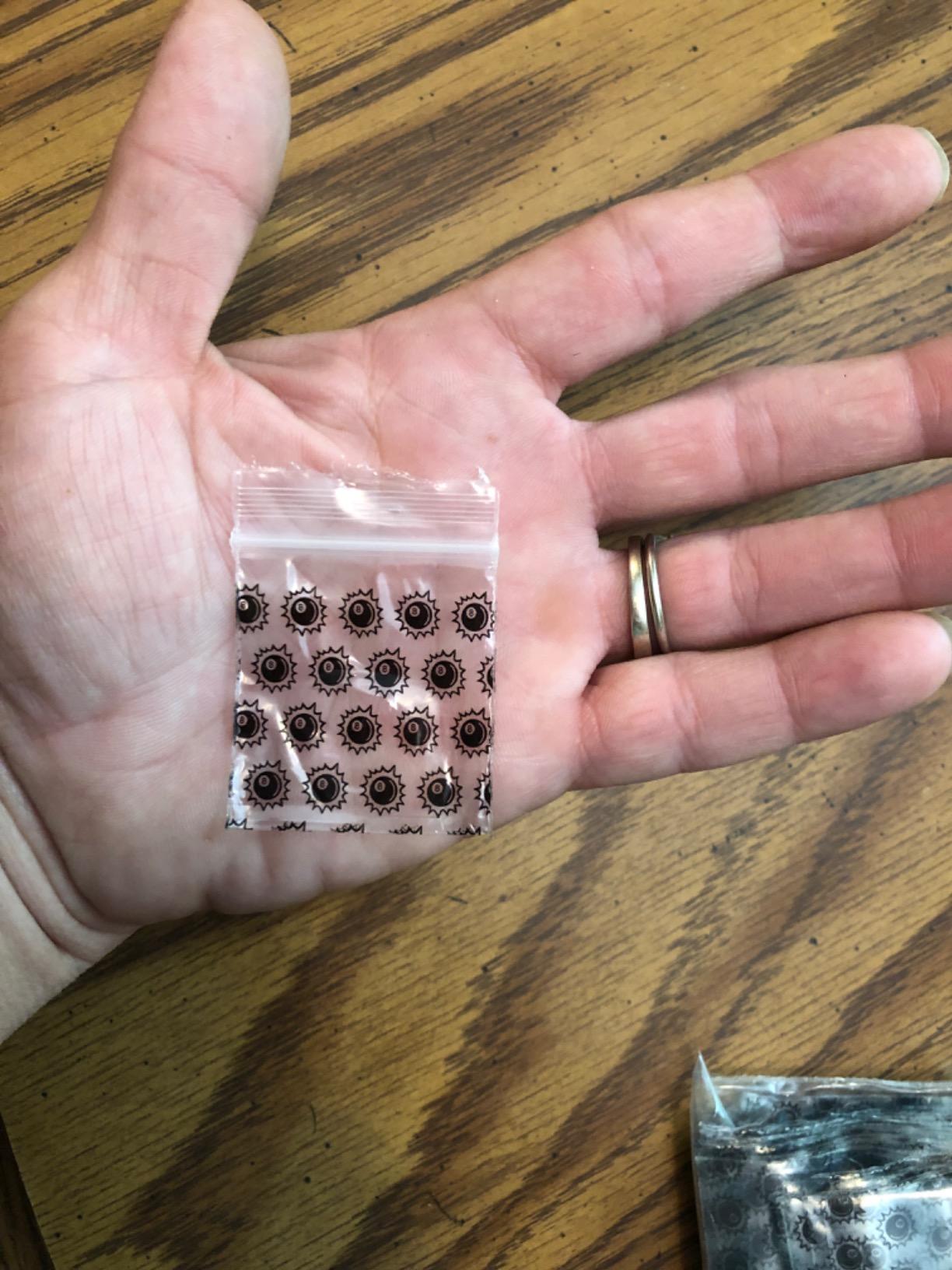 3/mo Finance Mini Zip Lock Baggies 1 1/2" x 1 1/2" Colored with DesignWe Pick Assortment