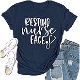 Qskall Womens Nurse Shirt School Nurse T-Shirt Nursing Life Tee Top