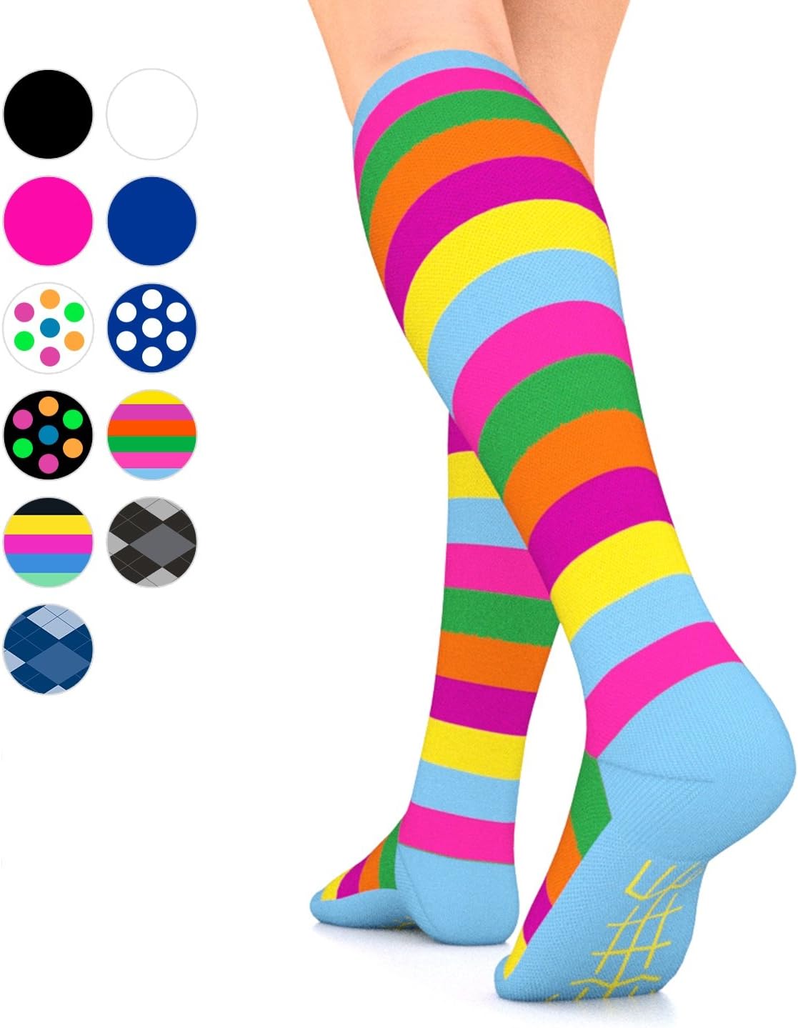 Go2SocksGo2 Compression Socks for Men Women Nurses Runners| Medium Compression Stockings…