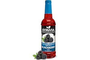 Syruvia Sugar free Blackberry Syrup (25.4 fl oz) - Bursting with Bold Blackberry Goodness – Kosher, Gluten-Free, Perfect for Enhancing Beverages, Desserts, and Culinary Creations