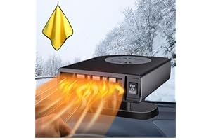 KOAKOMI Car Heater, Portable 12V 150W Fast Auto Heating Defrost Defogger Car Heater,Automobile Windscreen Heater Plug in Cigarette Lighter, 360 Degree Rotatable For 12V Vehicle Car SUV