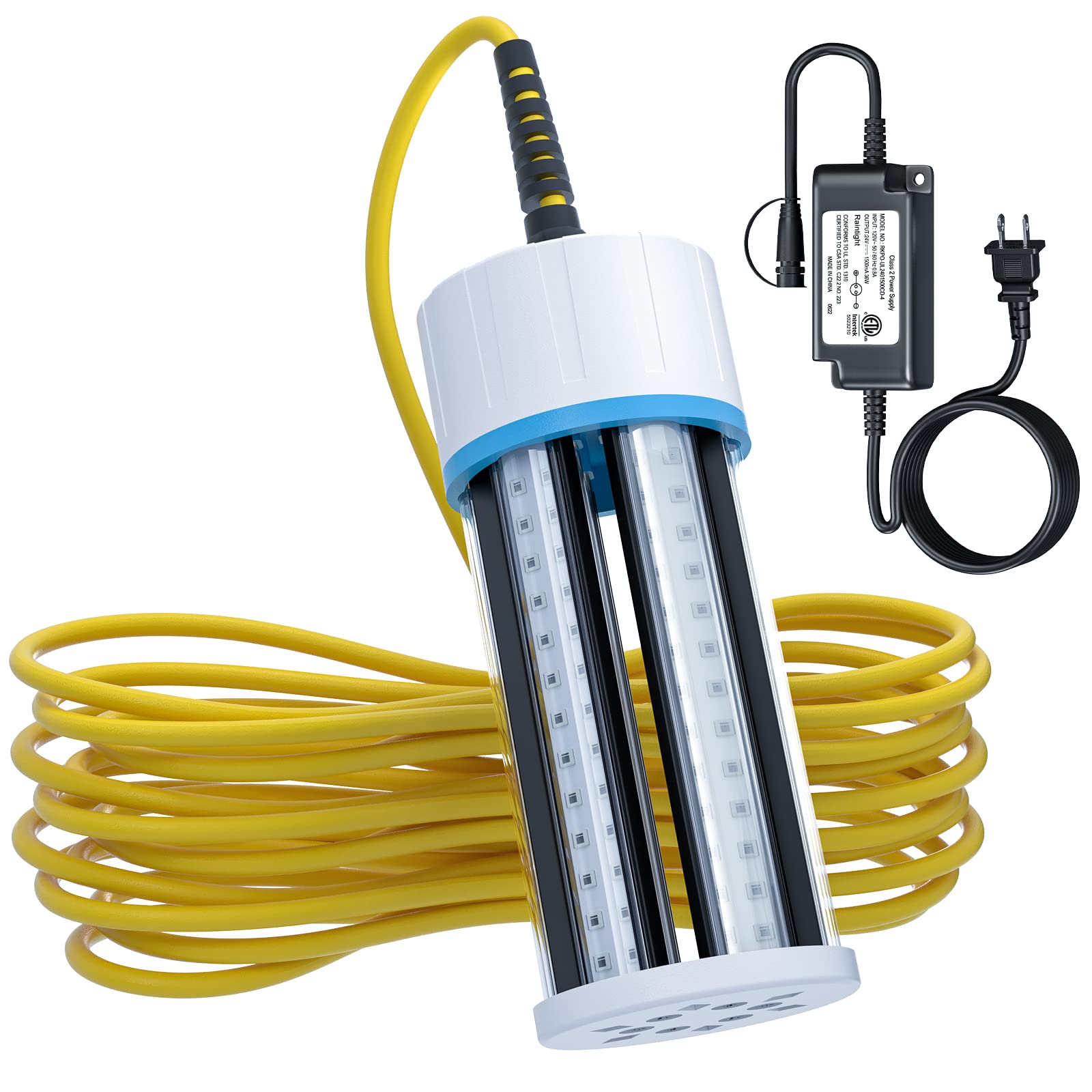 Photo 1 of Tendelux Underwater Fishing Light, 110V & 12V Super Bright Green LED Submersible Light Attractants for Docks, Boats or Kayaks, IP68 Rated for Fresh & Salt Water (30ft Cable)