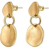 UNOde50 SCALES Circle Drop Earrings, 18K Gold Plated