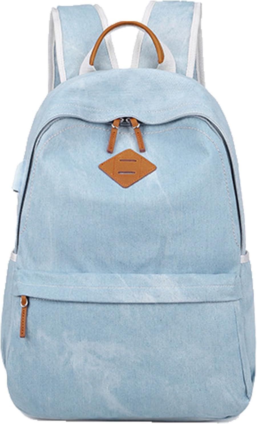 light denim backpack