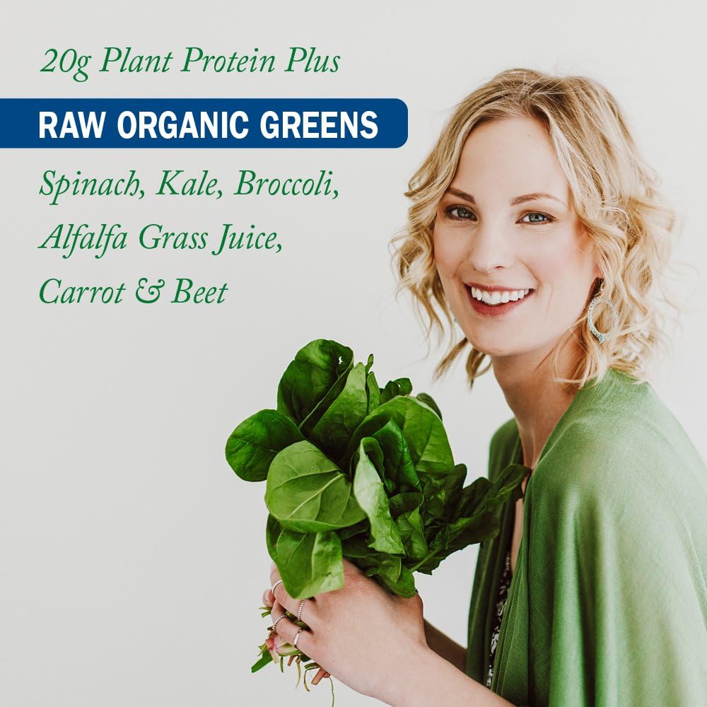 Garden of Life Raw Protein & Greens Vanilla, Vegan Protein Powder for Women and Men, Juiced Greens and 20g Raw Organic Plant Protein Plus Probiotics & Enzymes, Gluten-Free Low Carb Shake, 20 Servings: Health & Personal Care