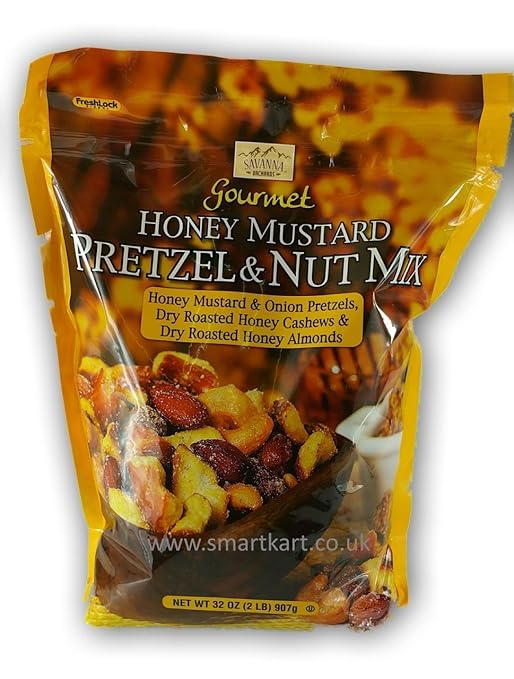 Savanna Gourmet Honey Mustard Pretzel & Nut Mix 907g Amazon.co.uk Grocery
