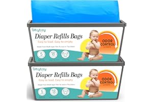 Refills Compatible with Diaper Genie Easy Roll Signature & Platinum Diaper Pail,2-Pack (36 Bags) for 1692 Newborn Diapers,7-L