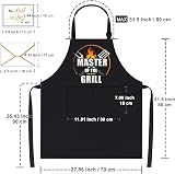 umboom Men's Funny BBQ Apron Black Chef Grilling Gift Dad Husband Boyfriend view 3