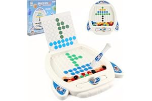 ROUSEWIT Magnetic Drawing Board for Toddlers， Magnetic Drawing Board for Kids，Magnetic Dot Art，Large Doodle Board with Magnetic Pen and Beads，Montessori Educational Preschool Toy