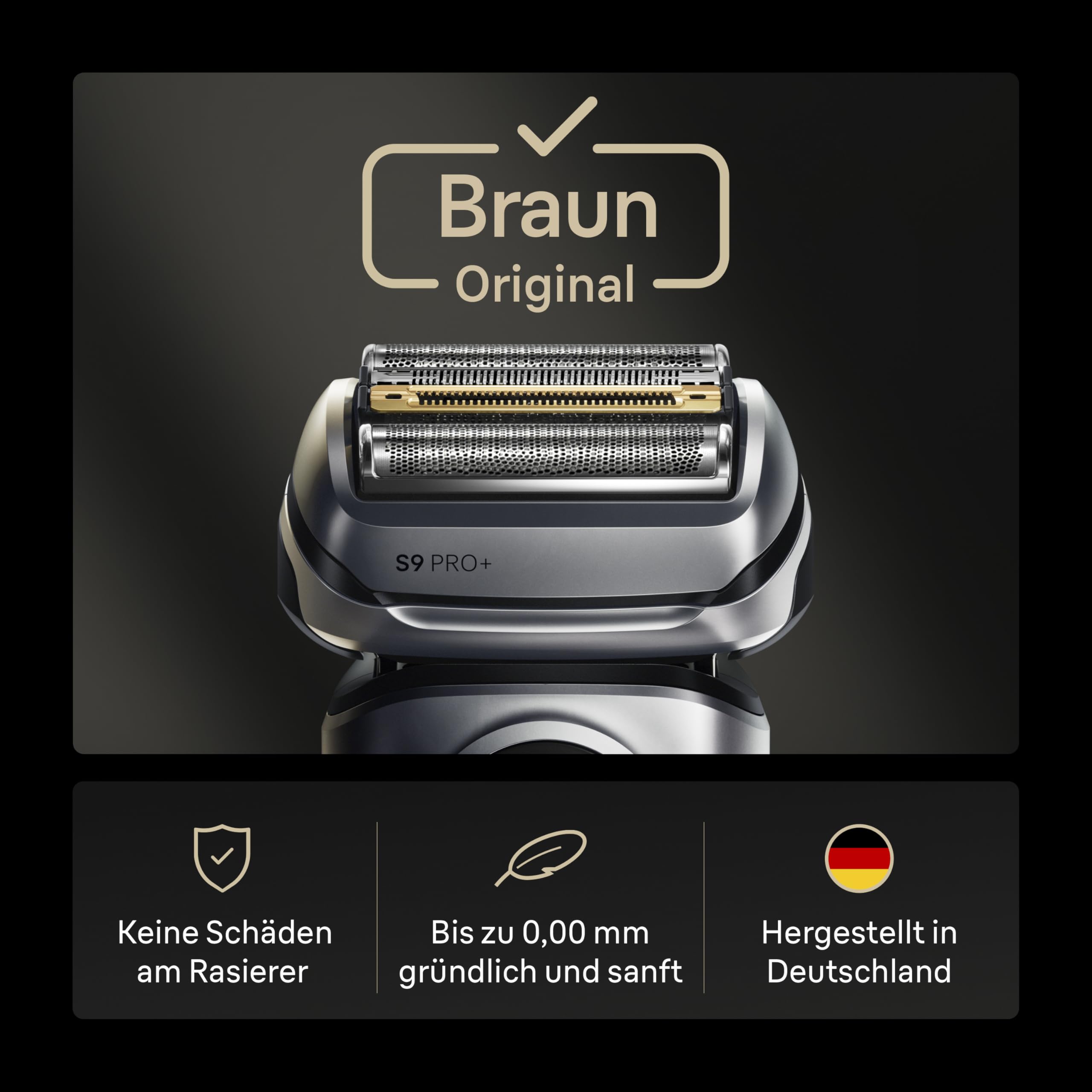 Braun Elektrorasierer Scherkopf Series 9 PRO+, 96M, Silber - Original Ersatzscherteil vom Hersteller, Hol dir 100 Prozent Leistung Zurück, Kompatibel mit allen Braun S9-Rasierern 5