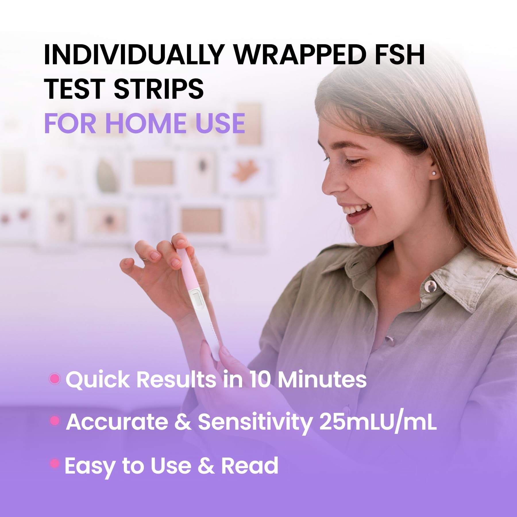 Femometer FSH Menopause Test Kit, 5 Pack Menopause Stage Indicator, Help Understand Your Ovarian Reserve, Determine Your Fertility and Detect Menopause
