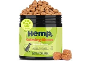 Zingly Hemp Calming Chews for Dogs Calming Treats Chews - Anxiety Relief Treats, Separation Anxiety Relief for Dogs Calming Treats Pet Calming Care Chews for Anti Anxiety Dogs, Chicken, 120 Counts