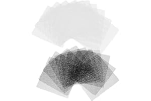 TEHAUX 60pcs Mask Eye Mesh Sheets White Black Breathable Lightweight Fabric for DIY Animal Masks Cosplay