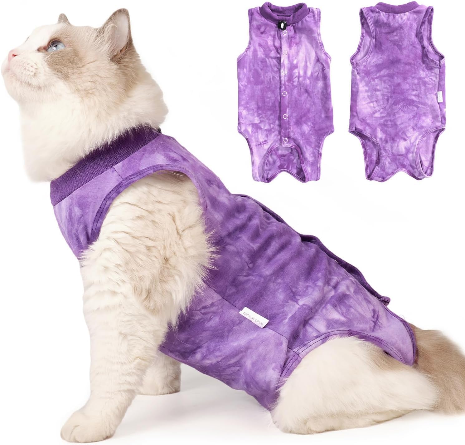LIANZIMAU Cat Recovery Suit - Post Surgery Kitten Bodysuit Medical Vest - Anti Lick Pet Recovery Clothing