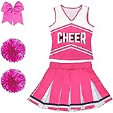 Danzcue Cheerleader Costume for Girls, Cheerleader Outfit for Girls