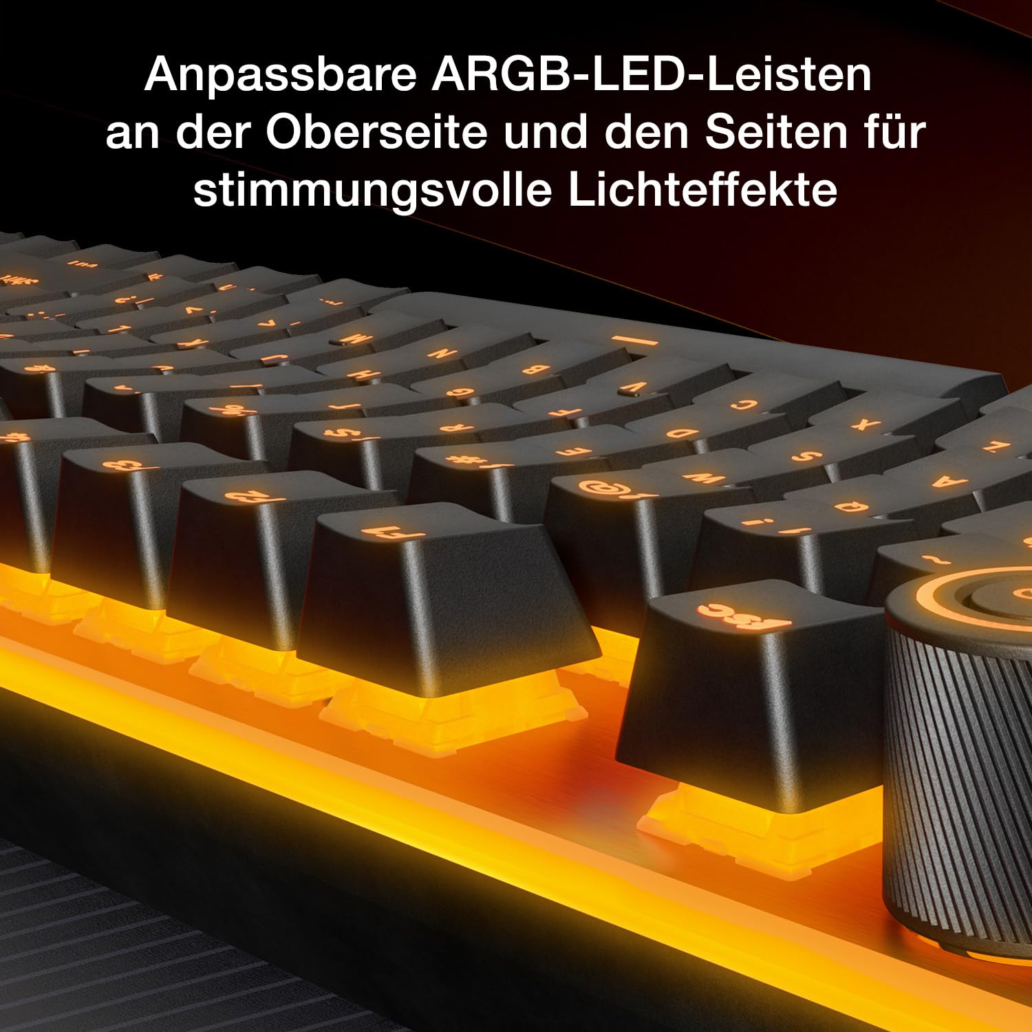 be quiet! Light Mount Silent Linear DE ISO Tastatur, mechanische Switches, schneller Tastenanschlag, 3 Schichten Dämmung, ab Werk geschmierte Schalter, Hot-Swap-Funktion, PBT-Double-Shot-Tastenkappen 7