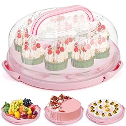 Coloch Cake Carrier with Lid and Handle, 3 in 1