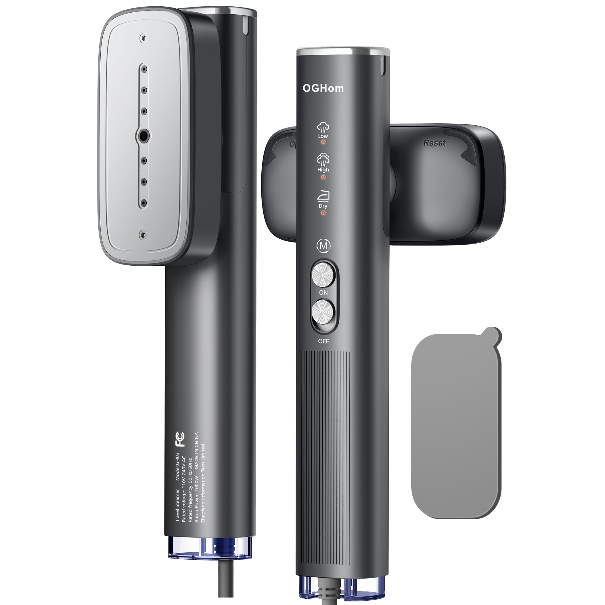 Photo 1 of OGHom Steamer for Clothes, 110-240V Travel Steamer & Iron 2 in 1, 1000W Powerful Steam, Portable Handheld Garment Wrinkle Remover, 30s Fast Heat-Up with Dry& 2-Steam Control, for Global & Europe-Black