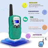 Retevis RT388 Walkie Talkies for Kids 8 Channels VOX LED Flashlight 2 Pack Green view 2