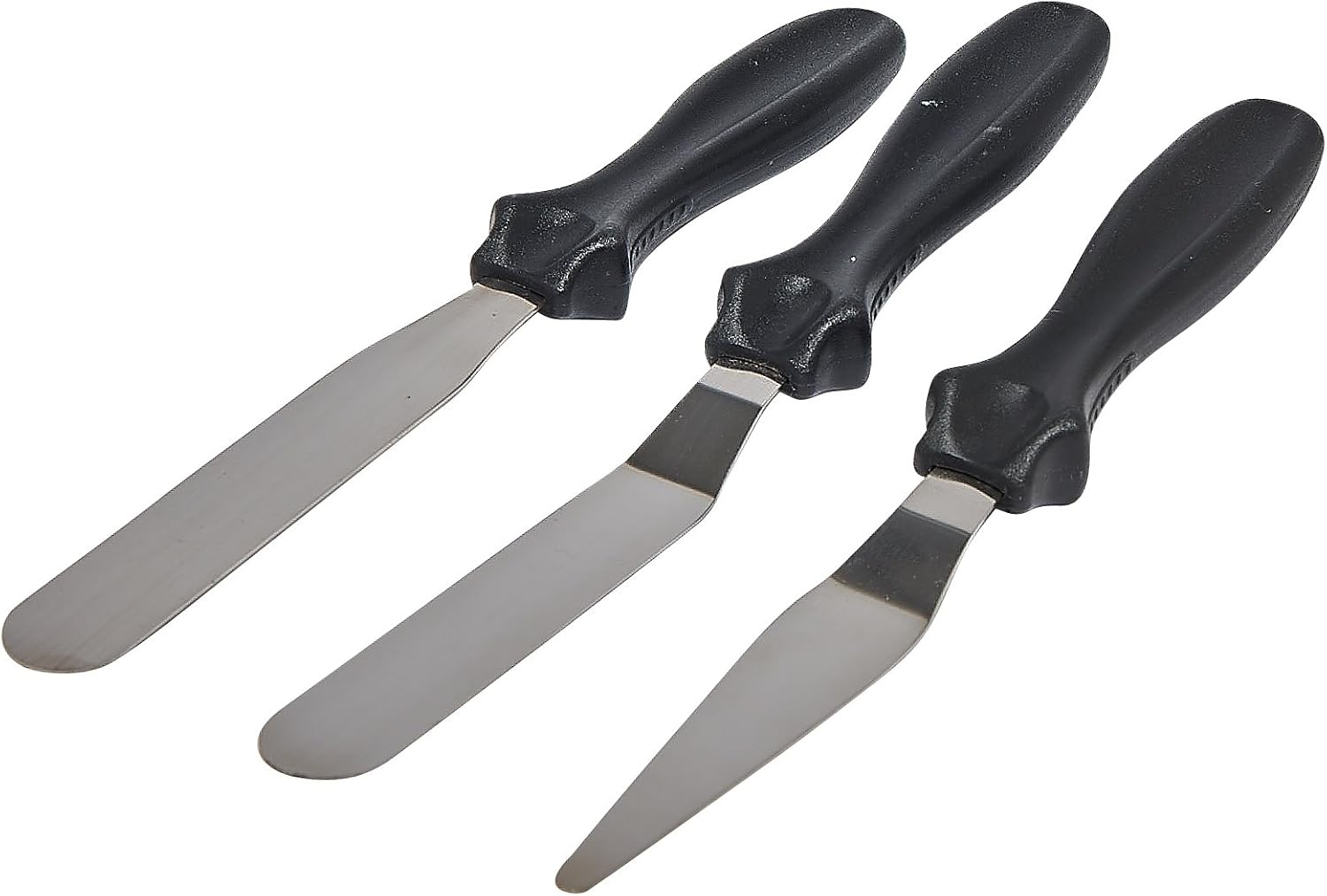 Icing Spatula Set, Pack of 3 (6’’, 8’’& 10’’), Stainless Steel Angled