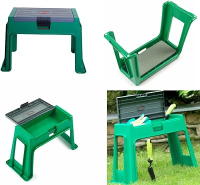 Optimal Products Large Garden Kneeler Stool with Storage & Padded Seat