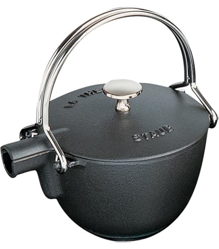 Amazon.com: STAUB 1004034 Cast Iron Tea Pot, Grenadine Red: Home