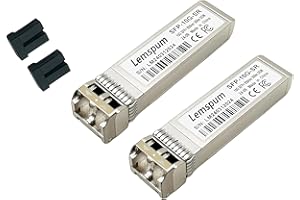 Lemspum 2pc 10G Multimode SFP+ 850nm 300m 10GBASE-SR DDM Duplex LC Optical Transceiver Compatible with Ubiquiti UniFi UF-MM-1
