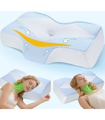 FOSSFLAKES Nordic Sleep, Bed Pillow Hypoallergenic Supportive with